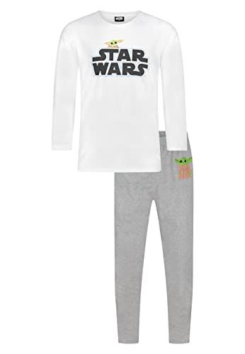 Star Wars Yoda Herren Schlafanzug Lang Pyjama-Set Langarm-Shirt mit Schlafhose (as3, Alpha, m, Regular, Regular) von ONOMATO!