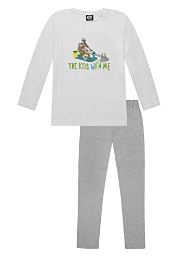 Star Wars Yoda Mando Kinder Jungen Schlafanzug Pyjama Langarm-Shirt + Schlaf-Hose, Größe Kids:158-164 von ONOMATO!