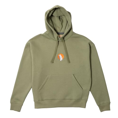 ONTRAIL Nemrut Damen Kapuzenpullover Olivgrün, Unisex Kapuzenpullover, Bestickter Baumwollpullover, Bequemes Sweatshirt im Casual Style von ONTRAIL