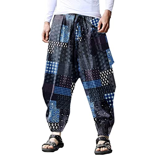 ONTTNO Haremshose für Herren, lockere Taille, legere Hippie-Hose, Stil C01, Einheitsgröße ONTTNO Haremshose für Herren, lockere Taille, legere Hippie-Hose, Stil C01, Einheitsgröße von ONTTNO