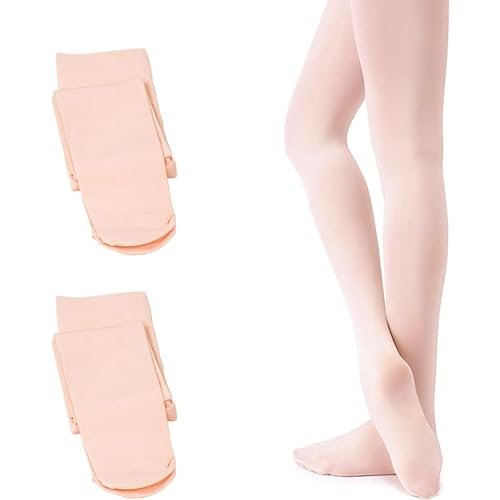 ONTYZZ Ballett Strumpfhose Mädchen und Frauen Footed Strecken Strumpfhose zum Tanzen 90 DEN Kinder Strumpfhose Ultra-Stretch Mikrofaser 2 Paar/L von ONTYZZ