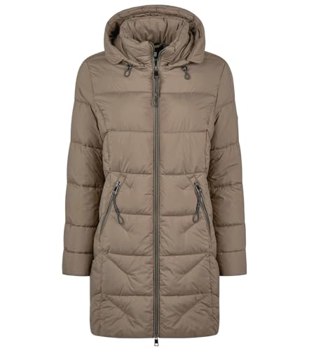 ONUA Winterjacke Damen, warmer, langer Steppmantel mit abnehmbarer Kapuze, auch als Wintermantel oder Outdoorjacke gefüttert mit veganer Daune (Größe 36-48) von ONUA