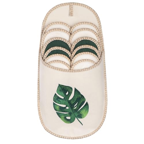 ONVAYA® ABS Gästepantoffel | Monstera | 6er Set | Antirutsch Sohle | Hausschuhe | Filzpantoffel | Gr. 36-45 Gästehausschuhe von ONVAYA