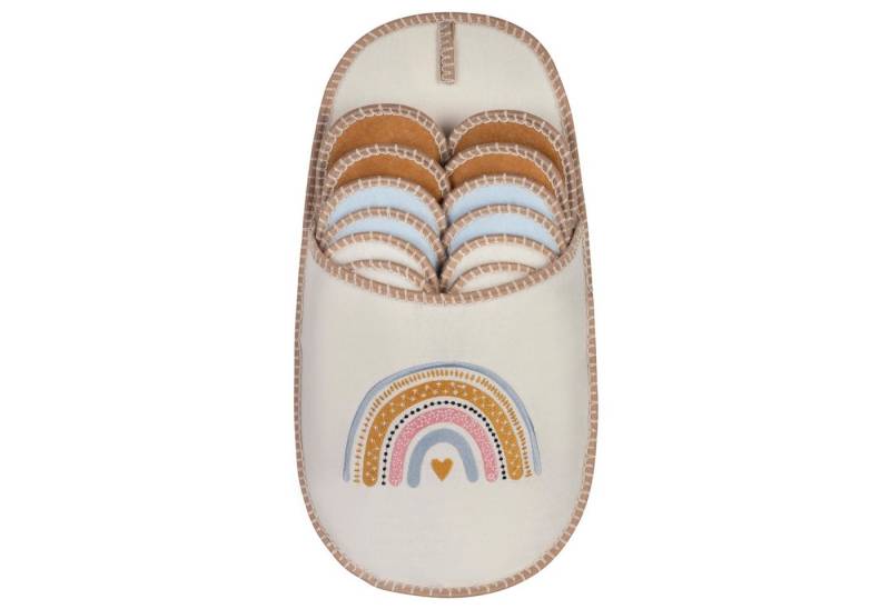 ONVAYA ABS Gästepantoffel, Regenbogen, 6er Set, Antirutsch Sohle Hausschuh von ONVAYA