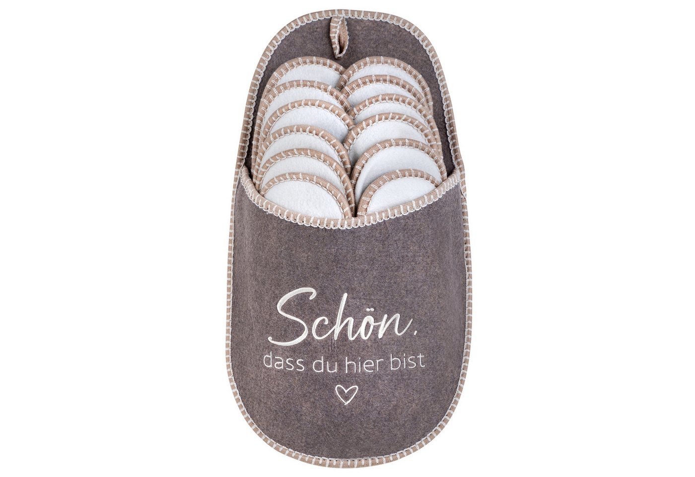 ONVAYA ABS Gästepantoffel, Schön, dass du hier bist, 6er Set Pantoffel von ONVAYA