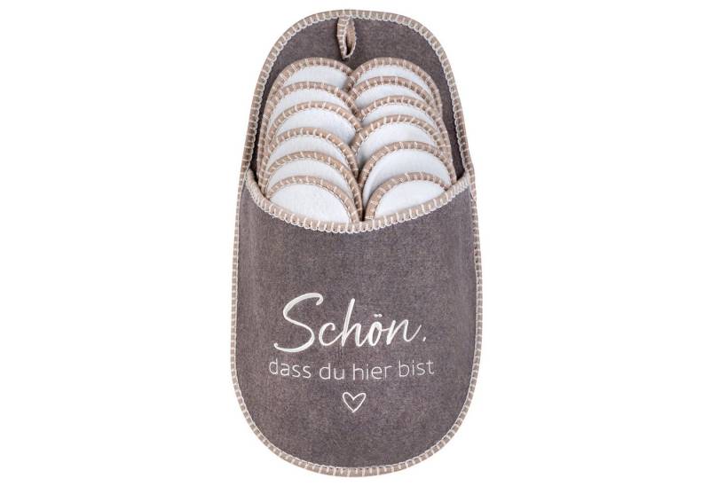 ONVAYA ABS Gästepantoffel, Schön, dass du hier bist, 6er Set Pantoffel von ONVAYA