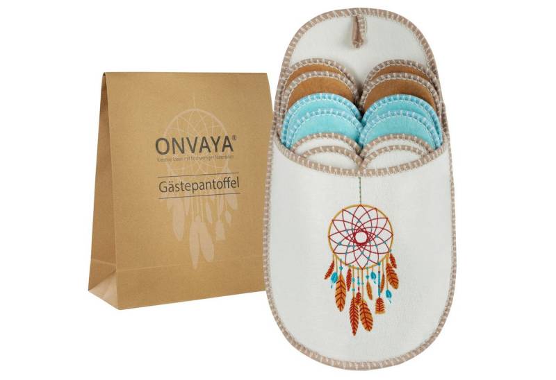 ONVAYA ABS Gästepantoffel, Traumfänger, 6er Set, Antirutsch Hausschuhe Hausschuh von ONVAYA