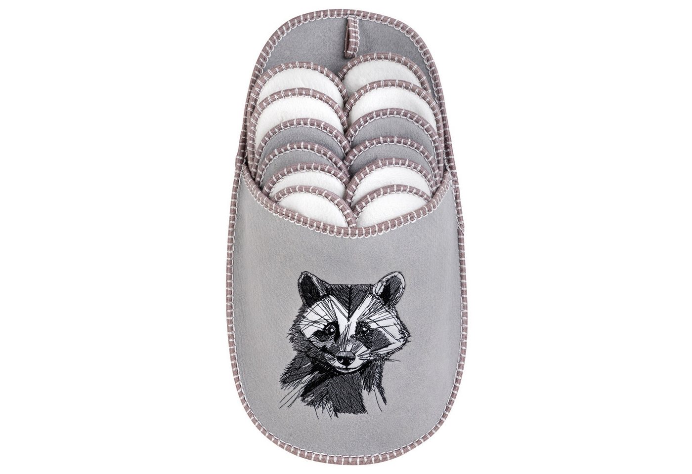 ONVAYA ABS Gästepantoffel, Waschbär, 6er Set, Antirutsch Sohle Pantoffel von ONVAYA