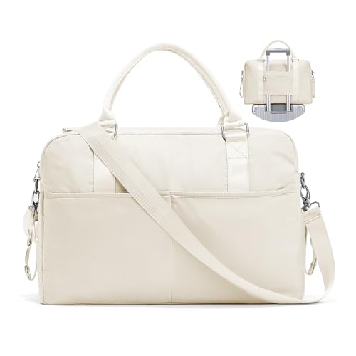 Weekender Bag for Women, Travel Bag Overnight Duffel Bag Carry On Bag with Wet Pocket & Trolley Sleeve, Sports Gym Bag Dance Bag, Krankenhaus-Tasche für Arbeit und Lieferung, Beige von ONXTHIN