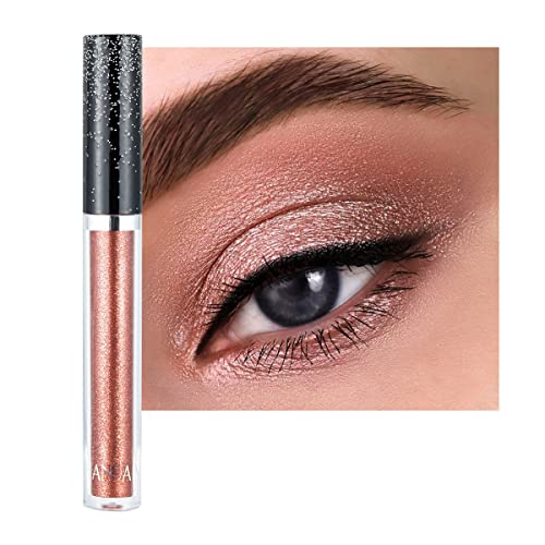 ONarisae Lidschatten Liquid Glitter Pigmente lang anhaltend Metals Gloss Shimmer Lidschatten Glow Eye Makeup (Rosegold) von ONarisae