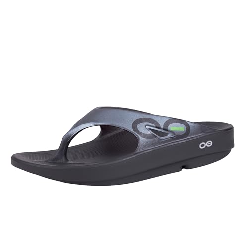 OOFOS Ooriginal Sport Sandale - Leichter Erholungsschuh - Schwarz/Graphit - EU44 von OOFOS