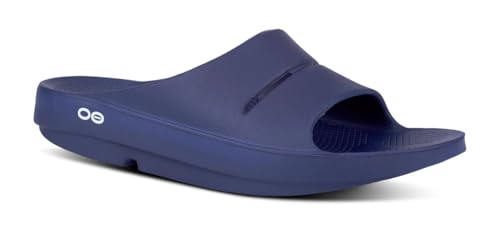 OOFOS Ooahh Slipper für Erwachsene, unisex, zum Hineinschlüpfen, Marineblau, 13 Women/11 Men von OOFOS