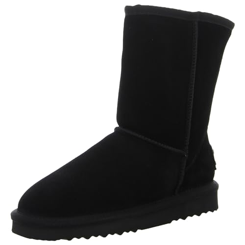 OOG Boots Damen Lederboots, Bow, echtes Leder, warme und Fell gefütterte Winterschuhe, rutschfeste, flache und bequeme Schneestiefel (Black, EU Schuhgrößensystem, Erwachsene, Damen, Numerisch, M, 41) OOG Boots Damen Lederboots, Bow, echtes Leder, warme und Fell gefütterte Winterschuhe, rutschfeste, flache und bequeme Schneestiefel (Black, EU Schuhgrößensystem, Erwachsene, Damen, Numerisch, M, 41) von OOG