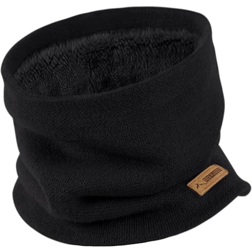Loop Schal Herren Winter Schlauchschal - Verdickte Fleece Futter Halswärmer Thermo Halsschlauch Strick Nackenwärmer Warm Halstuch für Outdoor Motorrad Fahrrad Ski Unisex Winterschal von OOPOR