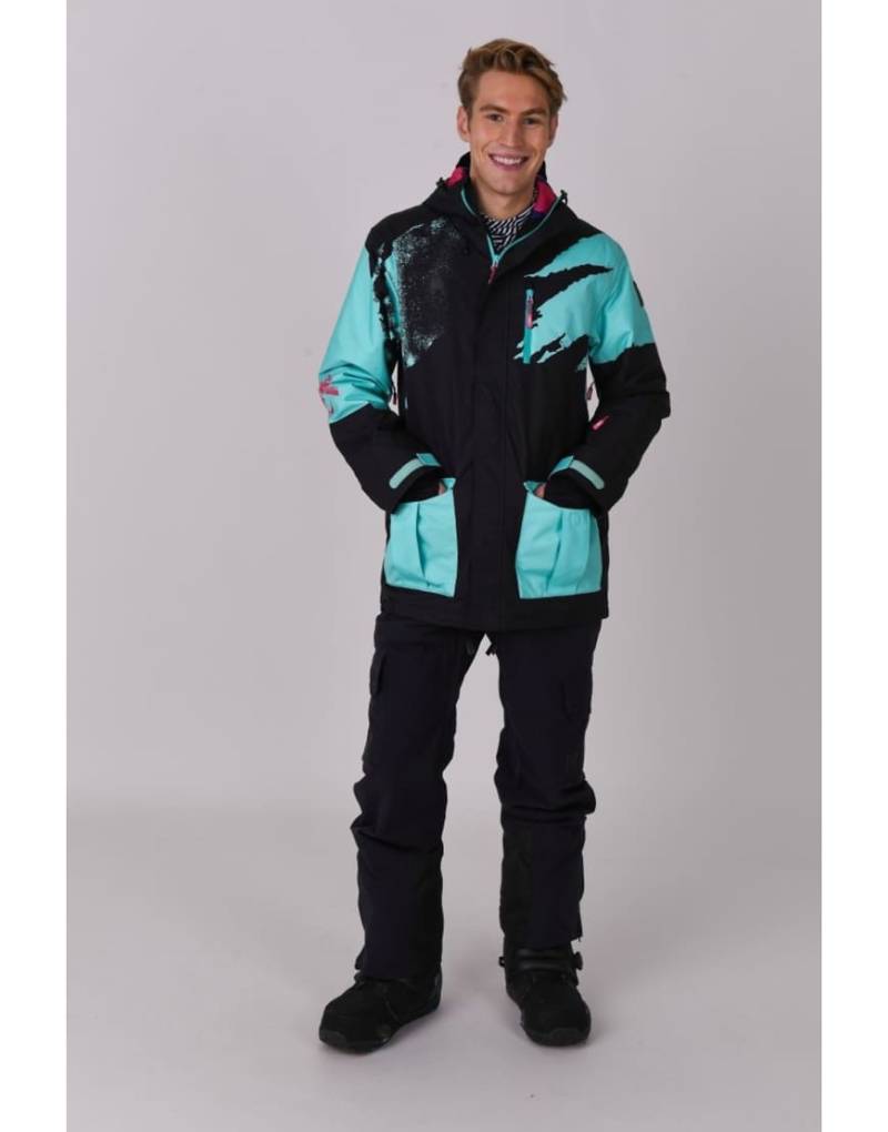 OOSC - Afterparty - Herrenjacke in Schwarz und Minzgrün von OOSC