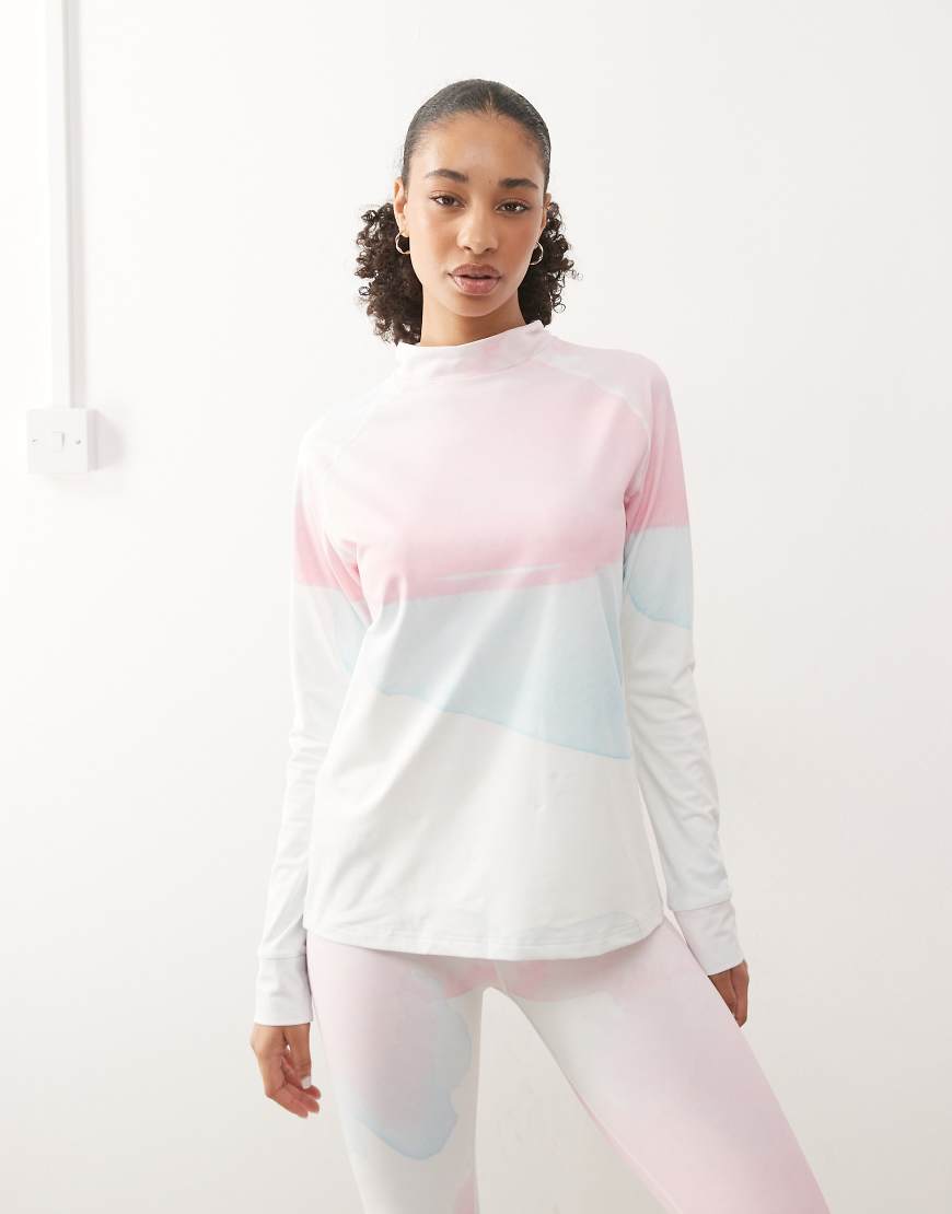 OOSC - Baselayer-Oberteil für Damen in verschiedenen Aquarellfarben-Bunt von OOSC