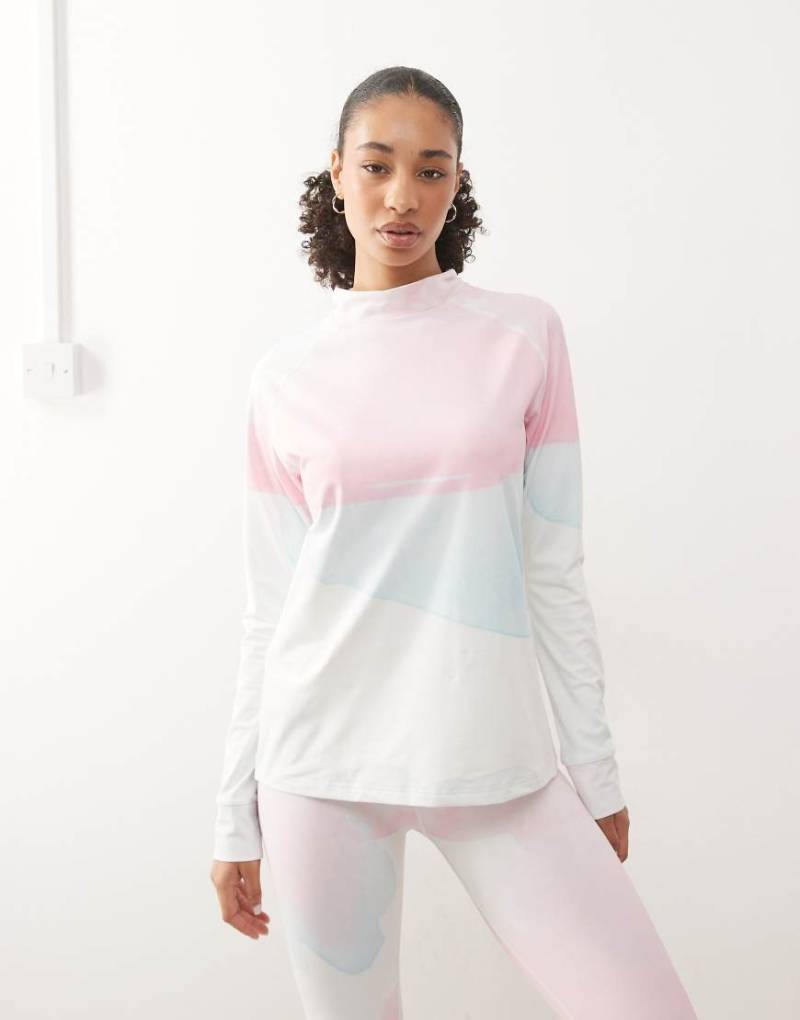 OOSC - Baselayer-Oberteil für Damen in verschiedenen Aquarellfarben-Bunt von OOSC