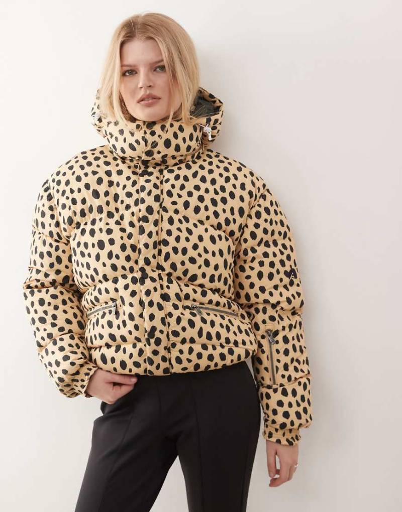 OOSC - Chic - Mehrfarbige Pufferjacke mit Gepardenmuster-Bunt von OOSC