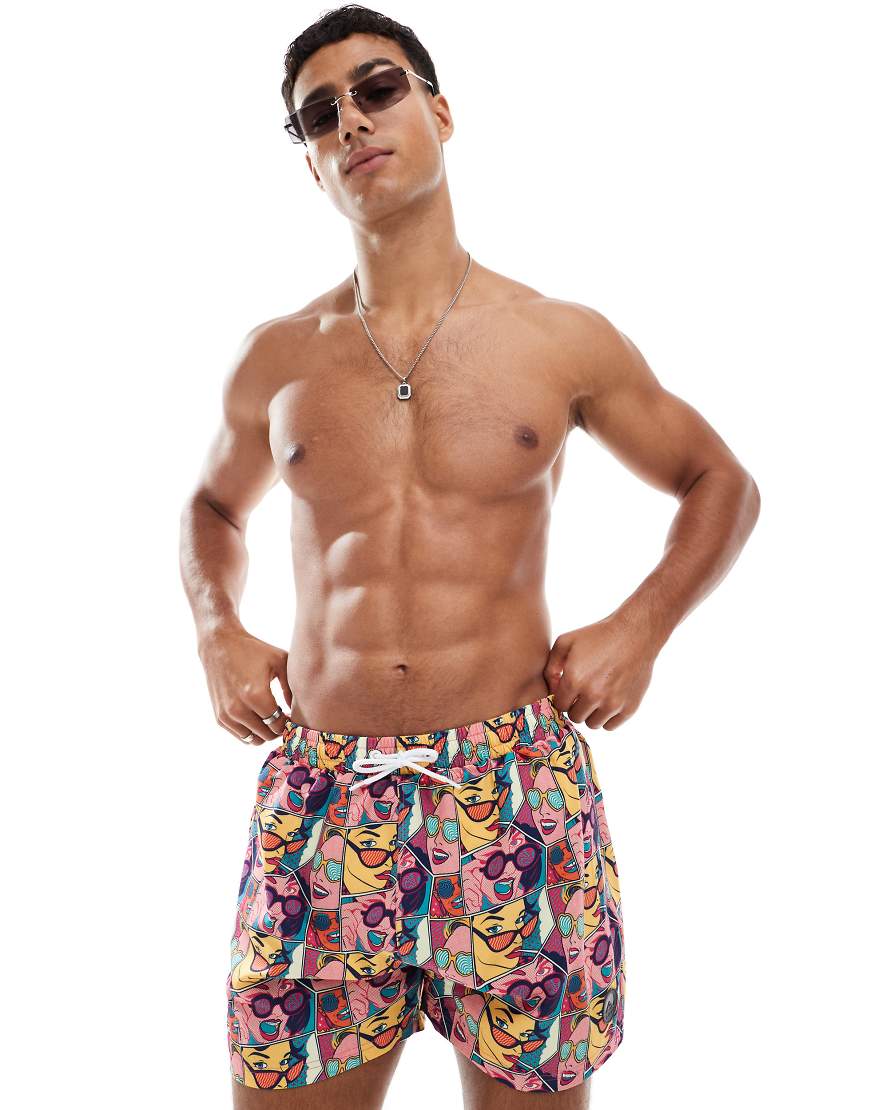 OOSC - Comic Book Candy - Badeshorts in Rosa mit Comic-Design OOSC - Comic Book Candy - Badeshorts in Rosa mit Comic-Design von OOSC