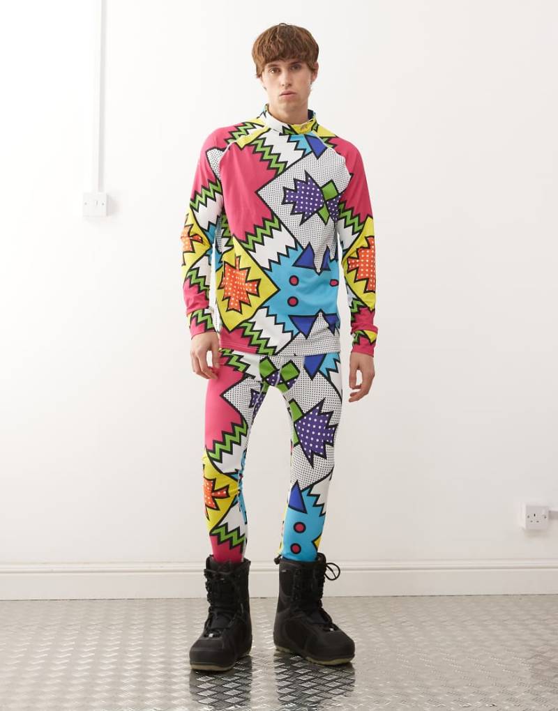 OOSC - Day Tripper - Bunt gemusterte Baselayer-Hose von OOSC