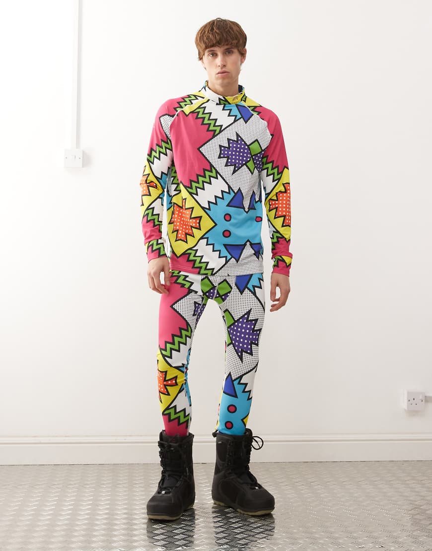 OOSC - Day Tripper - Bunt gemusterte Baselayer-Hose von OOSC