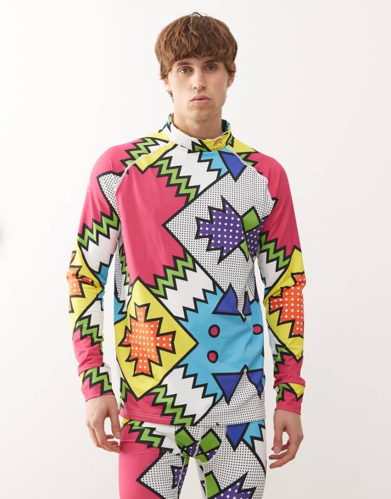 OOSC - Day Tripper - Bunt gemustertes Baselayer-Oberteil von OOSC