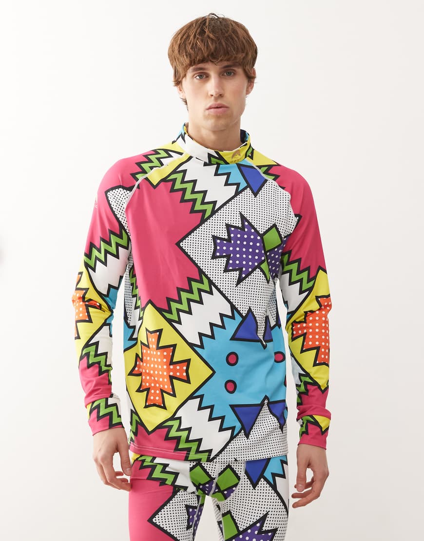 OOSC - Day Tripper - Bunt gemustertes Baselayer-Oberteil von OOSC