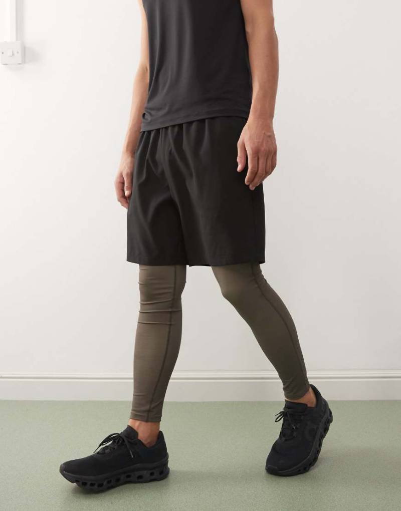 OOSC - Elite Activewear - Leggings in Khaki-Grün von OOSC