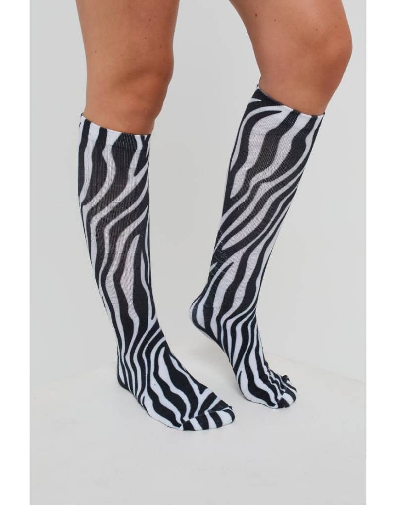 OOSC - Hotel California - Bunte Ski-/Snowboardsocken mit Zebramuster-Schwarz von OOSC