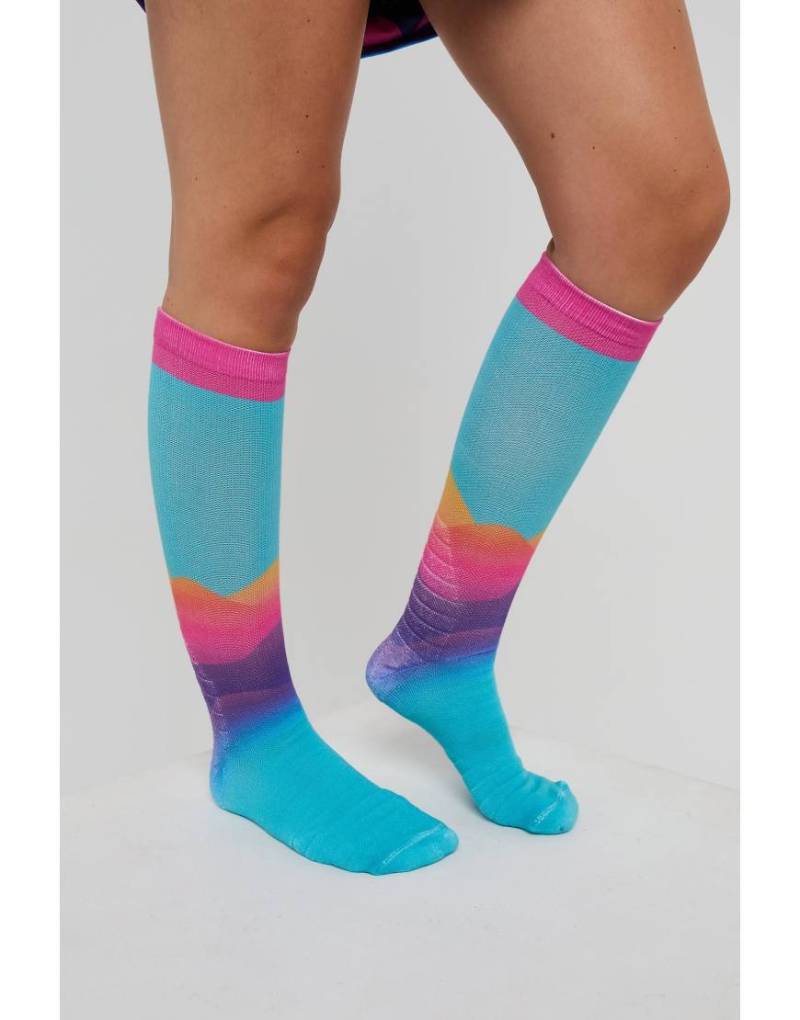 OOSC - Mambo Sunset - Bunte Ski-/Snowboardsocken-Blau von OOSC