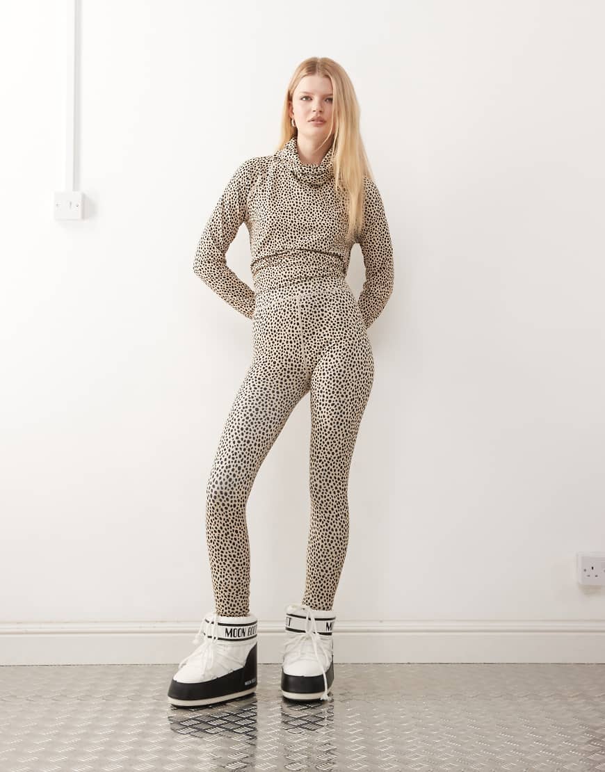 OOSC - Mehrfarbige Baselayer-Leggings für Damen mit Gepardenmuster-Bunt von OOSC