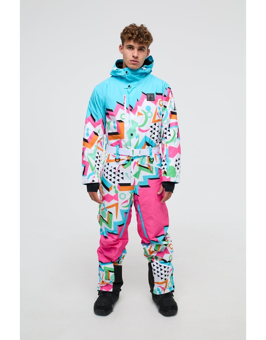 OOSC - Nuts Cracker - Bunter Herren-Skianzug-Weiß von OOSC