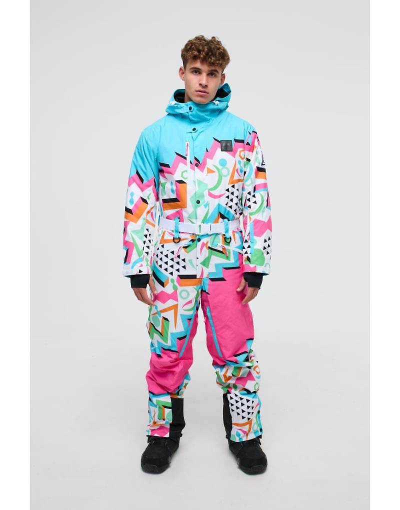 OOSC - Nuts Cracker - Bunter Herren-Skianzug-Weiß von OOSC