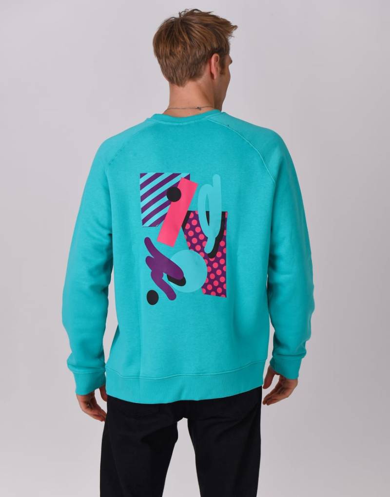 OOSC - Penfold - Sweatshirt in Aqua und Aqua-Blau von OOSC