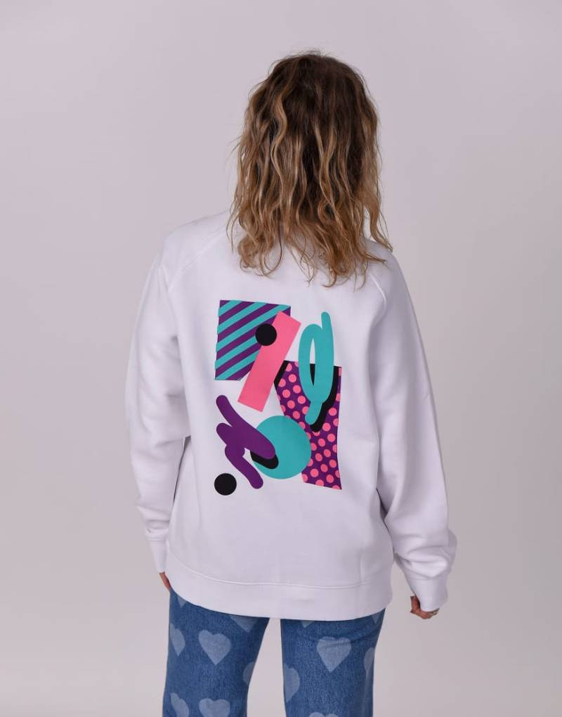 OOSC - Penfold - Sweatshirt in Weiß und Weiß von OOSC