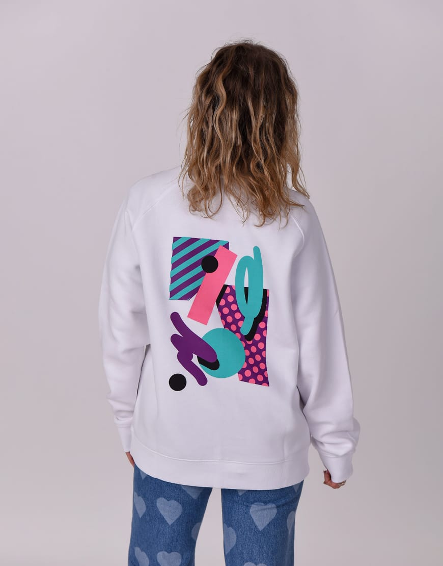 OOSC - Penfold - Sweatshirt in Weiß und Weiß von OOSC