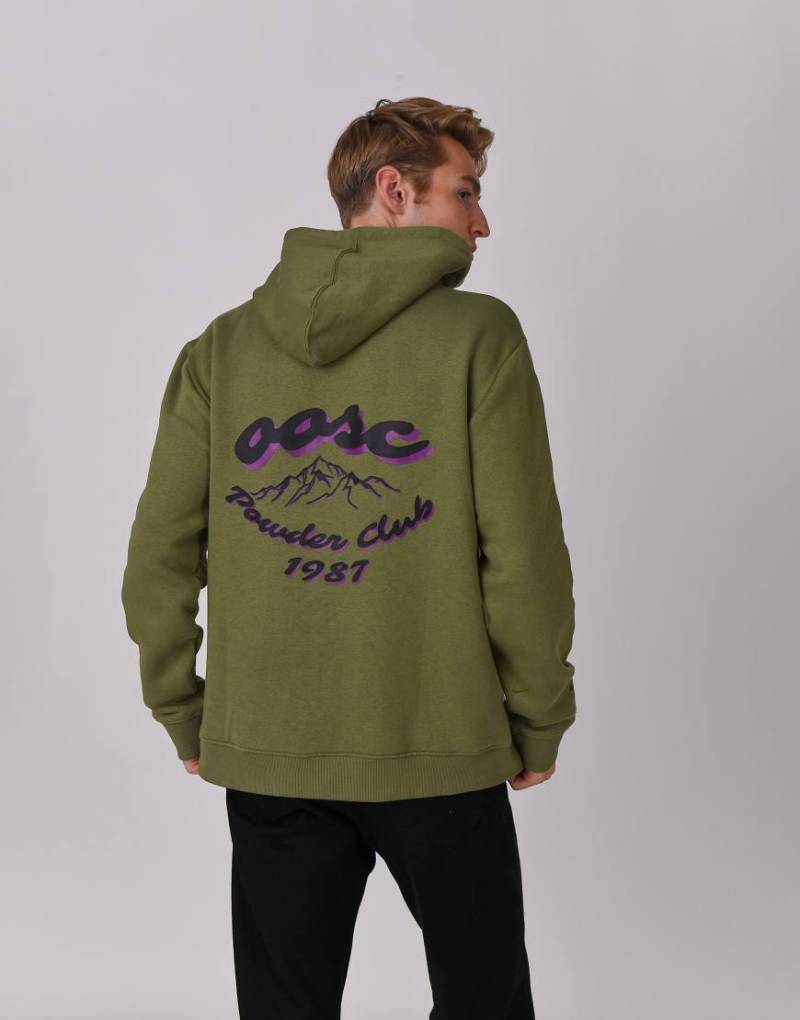 OOSC - Powder Club - Kapuzenpullover in Khaki-Grün von OOSC