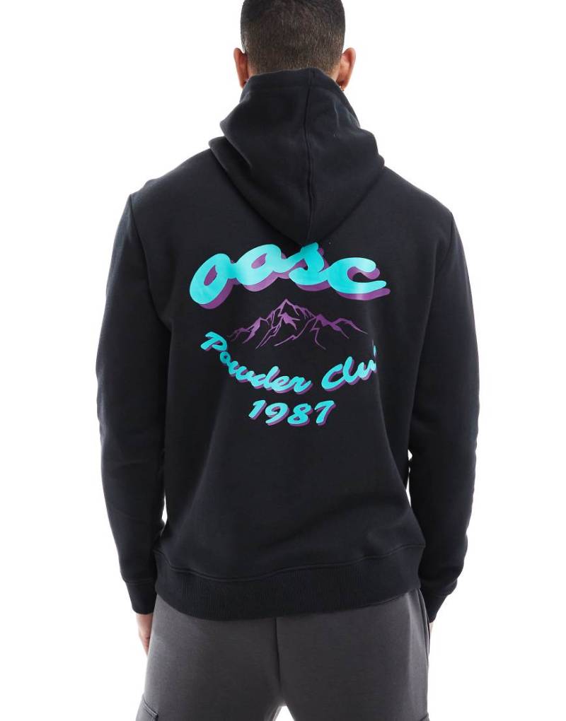 OOSC - Powder Club - Kapuzenpullover in Schwarz von OOSC