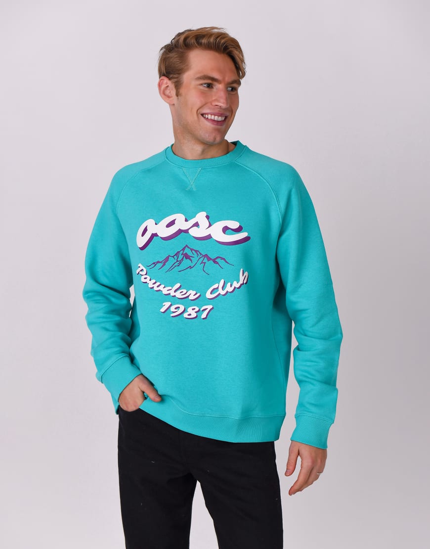 OOSC - Powder Club - Sweatshirt in Aqua-Blau von OOSC