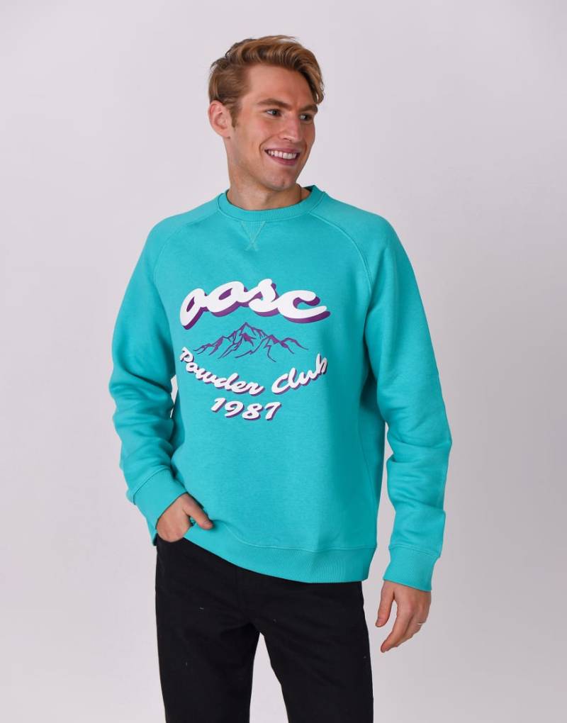 OOSC - Powder Club - Sweatshirt in Aqua-Blau von OOSC