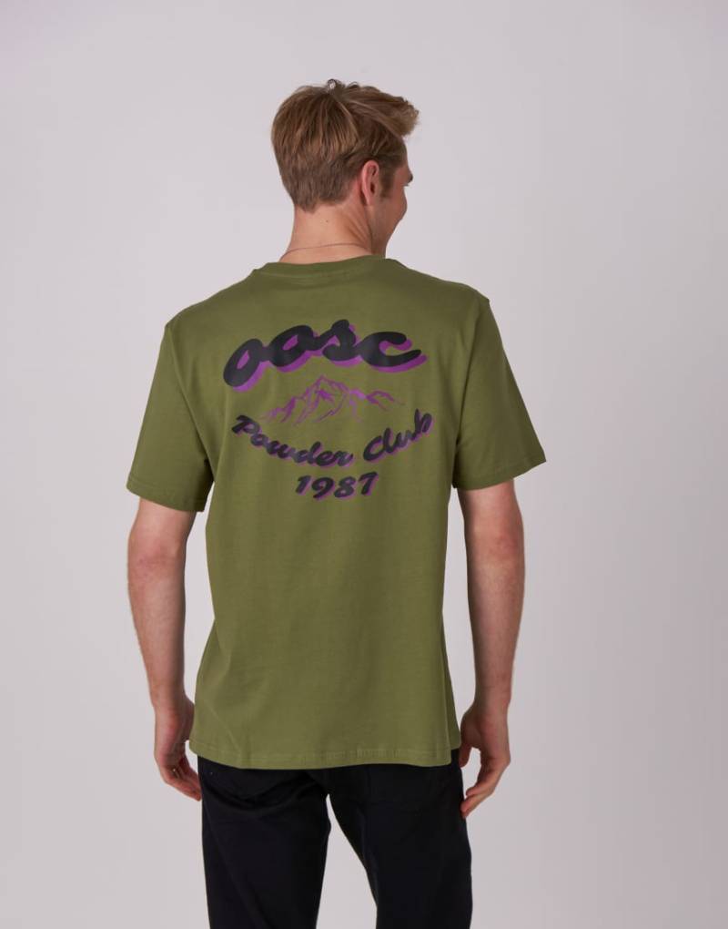 OOSC - Powder Club - T-Shirt in Khaki-Grün von OOSC