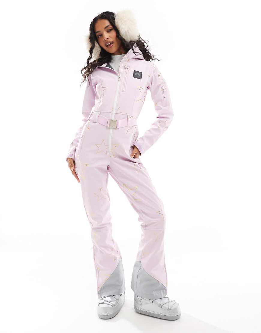 OOSC - Schicker Skianzug in Rosa mit Sternmuster von OOSC