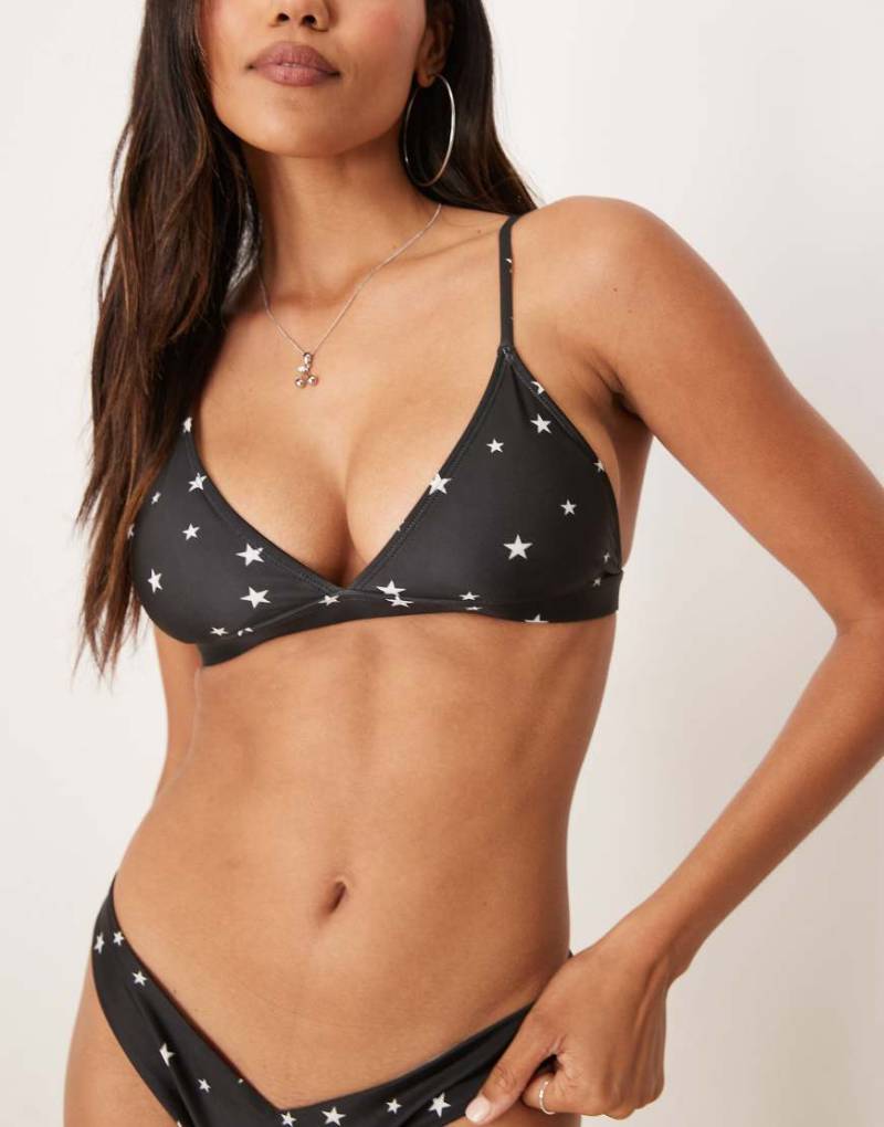 OOSC - Shining Star - Boost 'Em Up - Bikinioberteil in Schwarz-Bunt von OOSC