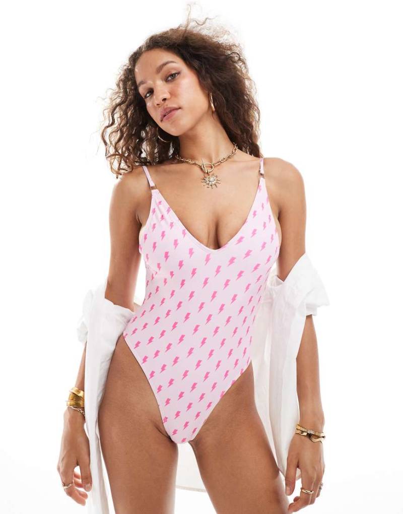 OOSC - Strike of Luck - Damen-Badeanzug in Rosa von OOSC