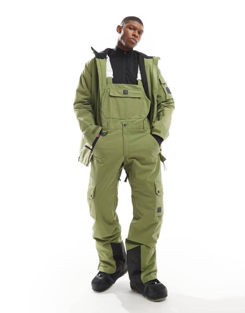 OOSC - Yeh Man - Ski- und Snowboard-Latzhose in Khaki-Grün von OOSC