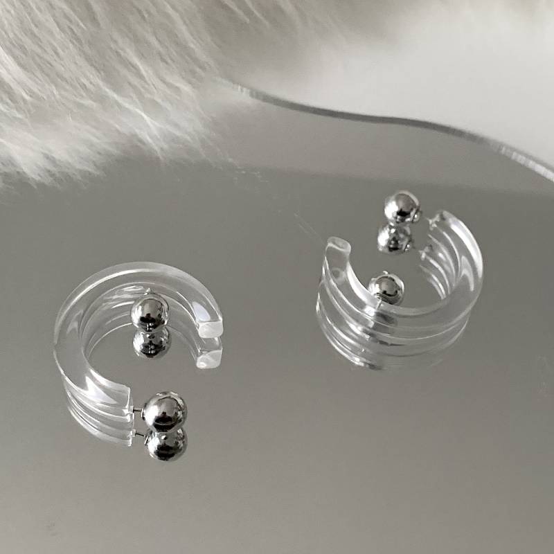 Transparente Crystal Clear Resin Tube Hoop Ohrringe Klare C Förmige Acetat Acryl Moderne Transparente Crystal Clear Resin Tube Hoop Ohrringe Klare C Förmige Acetat Acryl Moderne von OOSCHMUCK