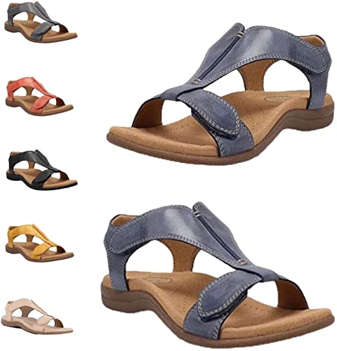 OOTDAY Dotmalls Womens Comfy Orthotic Sandals, Womens Arch Support Flat Sandals, Orthotic Sandals for Women, Summer Open Toe Wide Fit Flat Dotmalls Sandals von OOTDAY