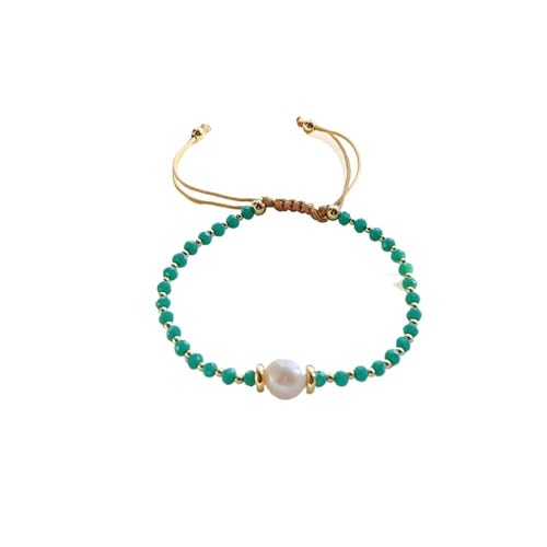 OOTMAO Facettiertes Kristallperlen-Armband für Damen, modisch, natürliche Perlen, Schmuck, Einheitsgröße, Achat von OOTMAO