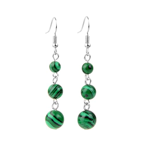 Tigerauge, Stein-Quarz-Perlen, Tropfen-Ohrringe für Damen, Einheitsgröße, Achat von OOTMAO