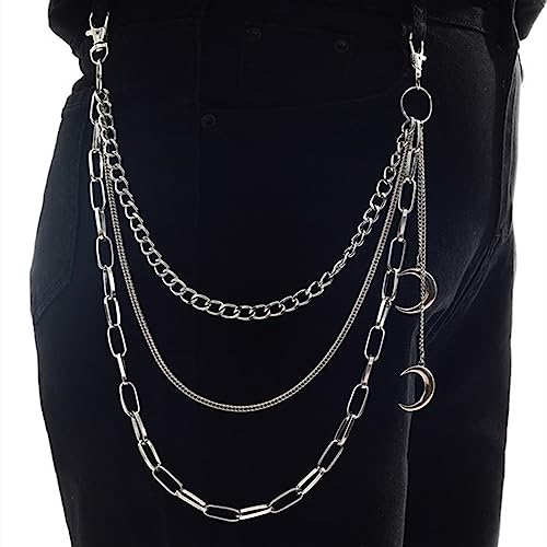 OOTSR Punk Damen Hosenkette, der Mond Jeanskette Hose Kette Hip Hop Kette für Mädchen/Damen Hose von OOTSR